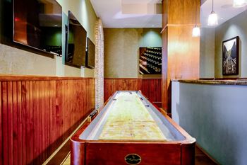 Gaming lounge with flat screen tvs